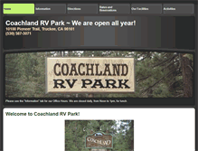Tablet Screenshot of coachlandrvpark.com